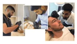 Dr. Nawaz performing facial aesthetic treatments - Aesthetic Clinic Dubai